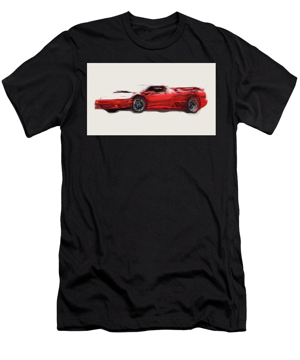 7 Lamborghini Diablo Roadster Car Drawing Carstoon Concept T-Shirt