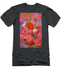 7 Painted Strawberry Ice Cream in Pink and Red Color Melting Ice Art Momente T-Shirt