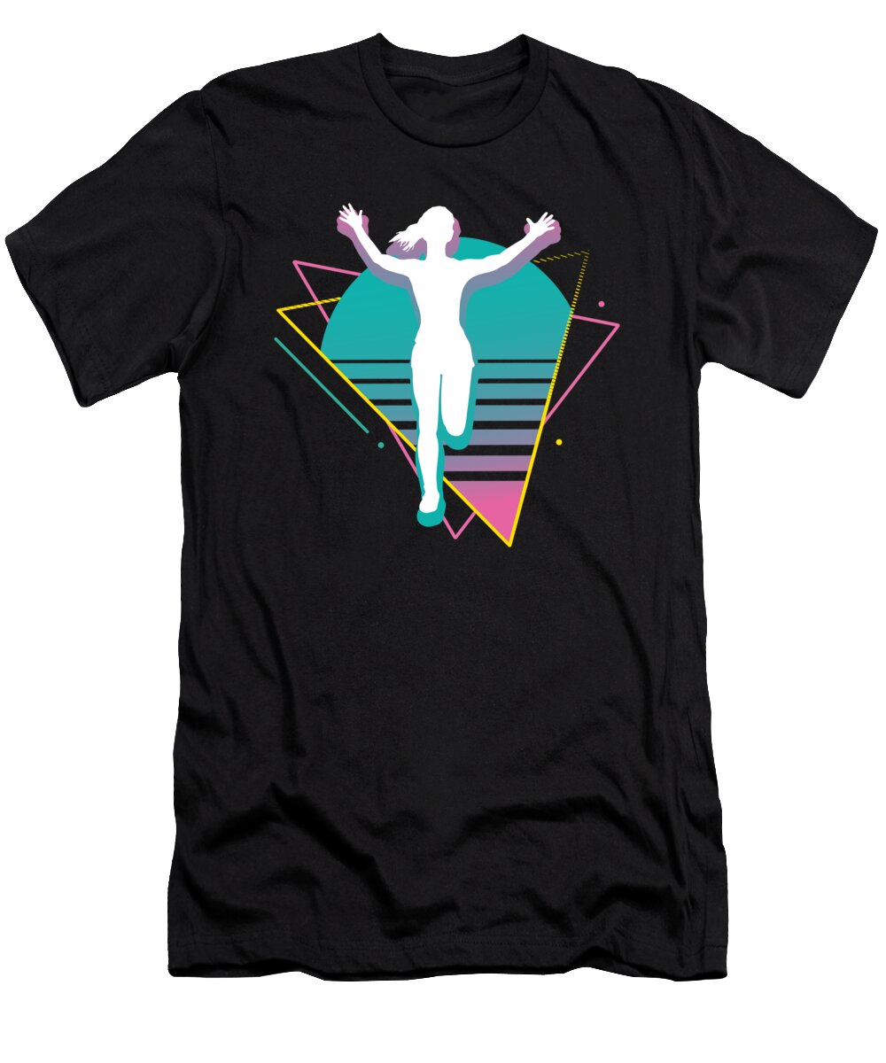 7 Vaporwave Synthwave Marathon Trail Running Greenoptix T-Shirt