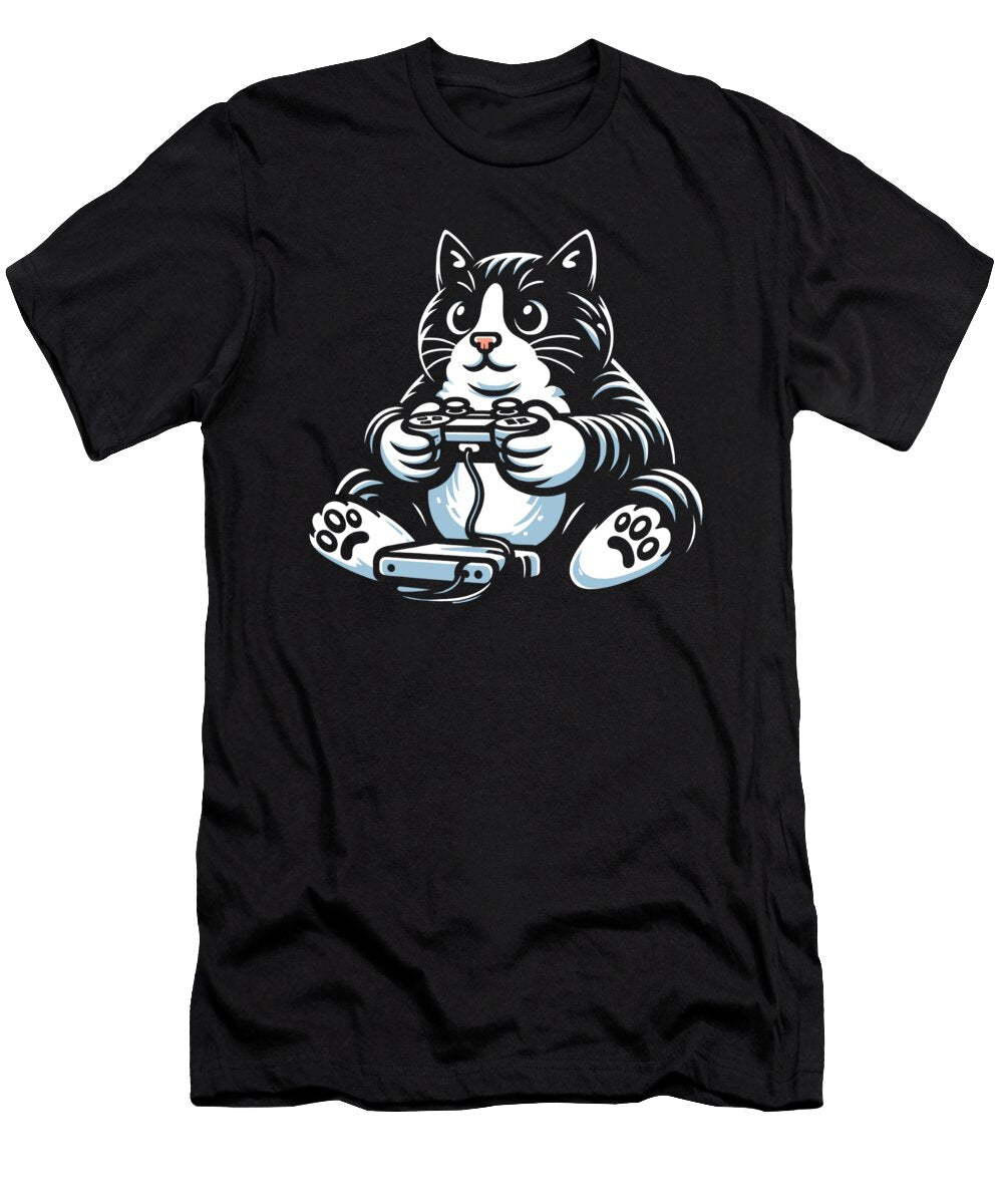 7 Video Games Gaming Gamer Cat Crazy Squirrel T-Shirt