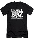 7 Year Old Gamer Gaming 7th Birthday Level 7 Unlocked Crazy Squirrel T-Shirt