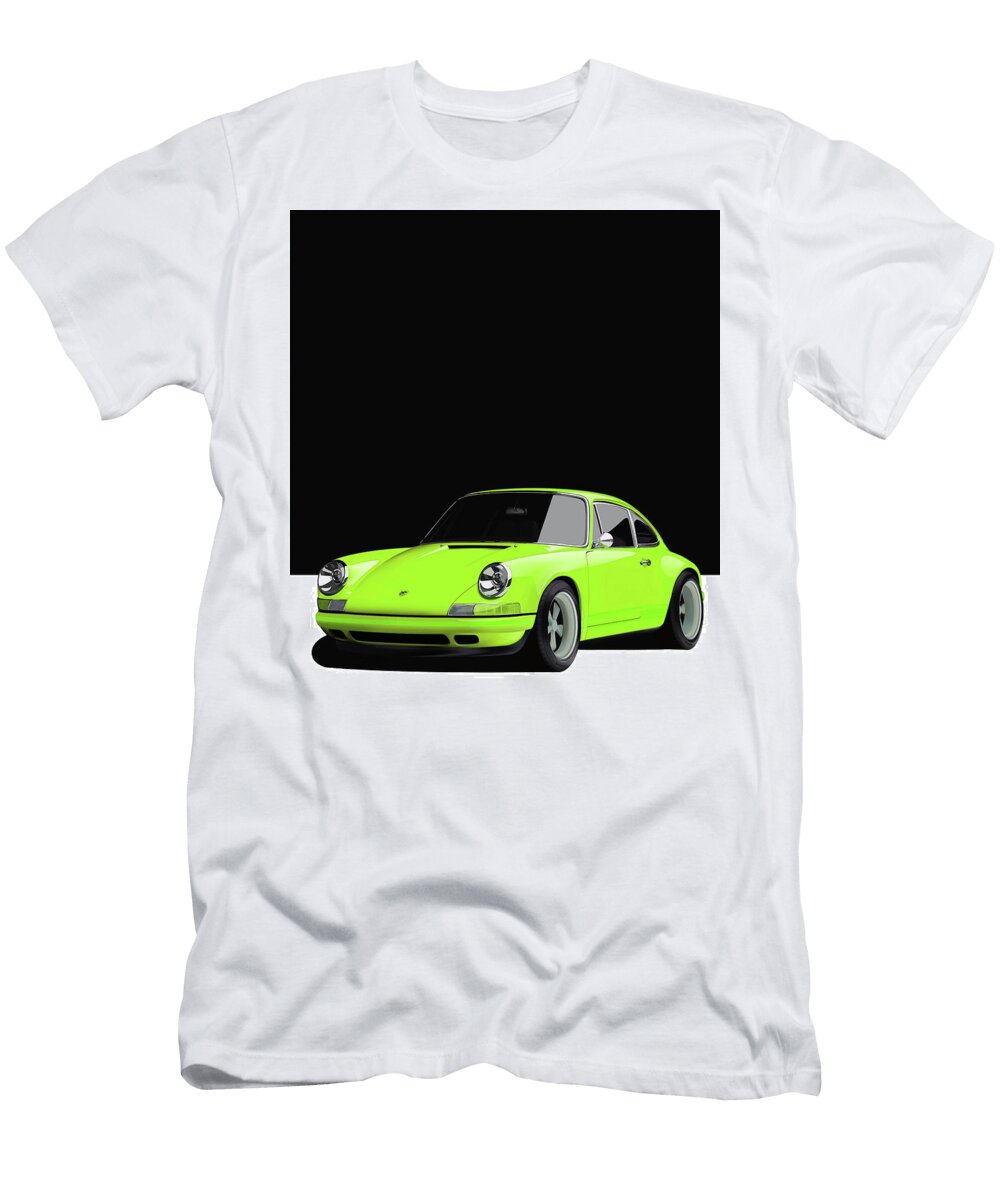 7 Yellow Porsche 911 Classic Restomod Poster Thespeedart T-Shirt