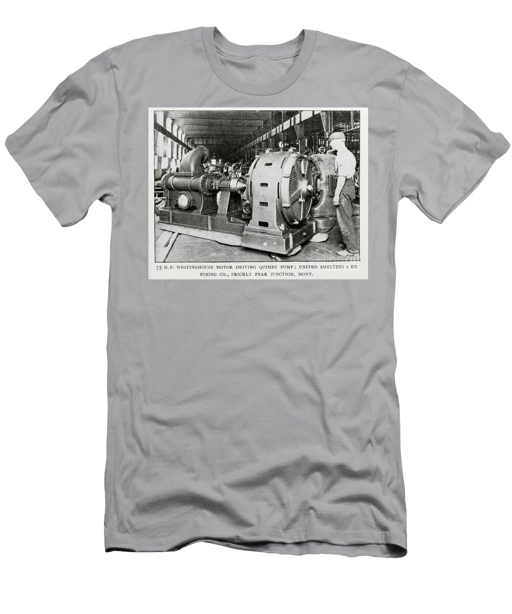 75 Hp Westlnghouse Motor Driving Quimby Pump Ac3 Historic Illustrations T-Shirt