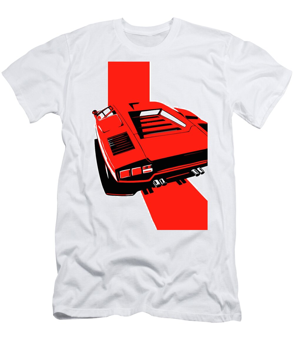 76 Lamborghini Countach Classic Italian Supercar Thespeedart T-Shirt