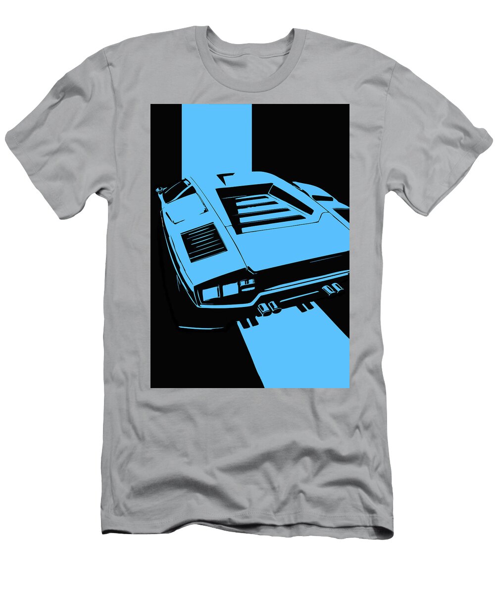 78 Lamborghini Countach Classic Italian Supercar Dark Backgroun Thespeedart T-Shirt