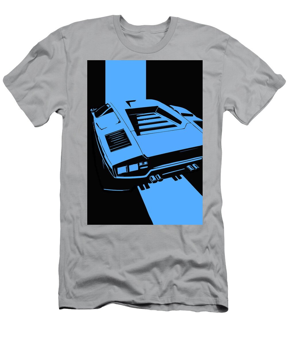 79 Lamborghini Countach Classic Italian Supercar Dark Backgroun Thespeedart T-Shirt