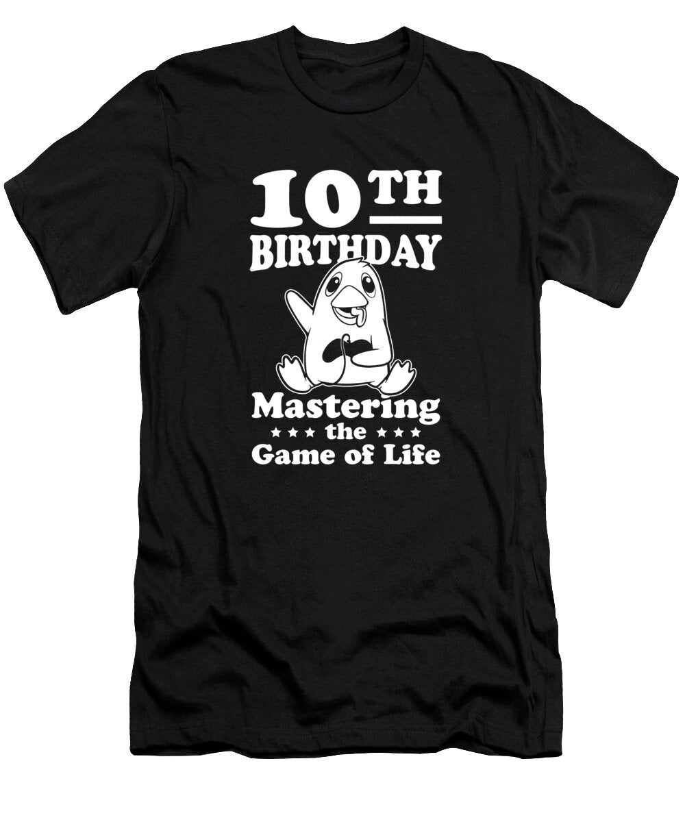 8 10 Year Old Gamer Video Games Gaming 10th Birthday Crazy Squirrel T-Shirt