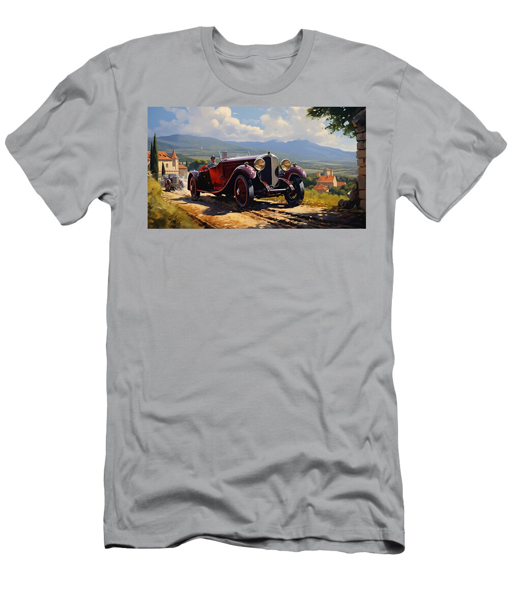 8 1934 Aston Martin 1 Litre Mark Ii Long Chassis By Asar Studios Celestial Images T-Shirt