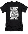8 7 Year Old Gamer Gaming 7th Birthday Level 7 Unlocked Crazy Squirrel T-Shirt