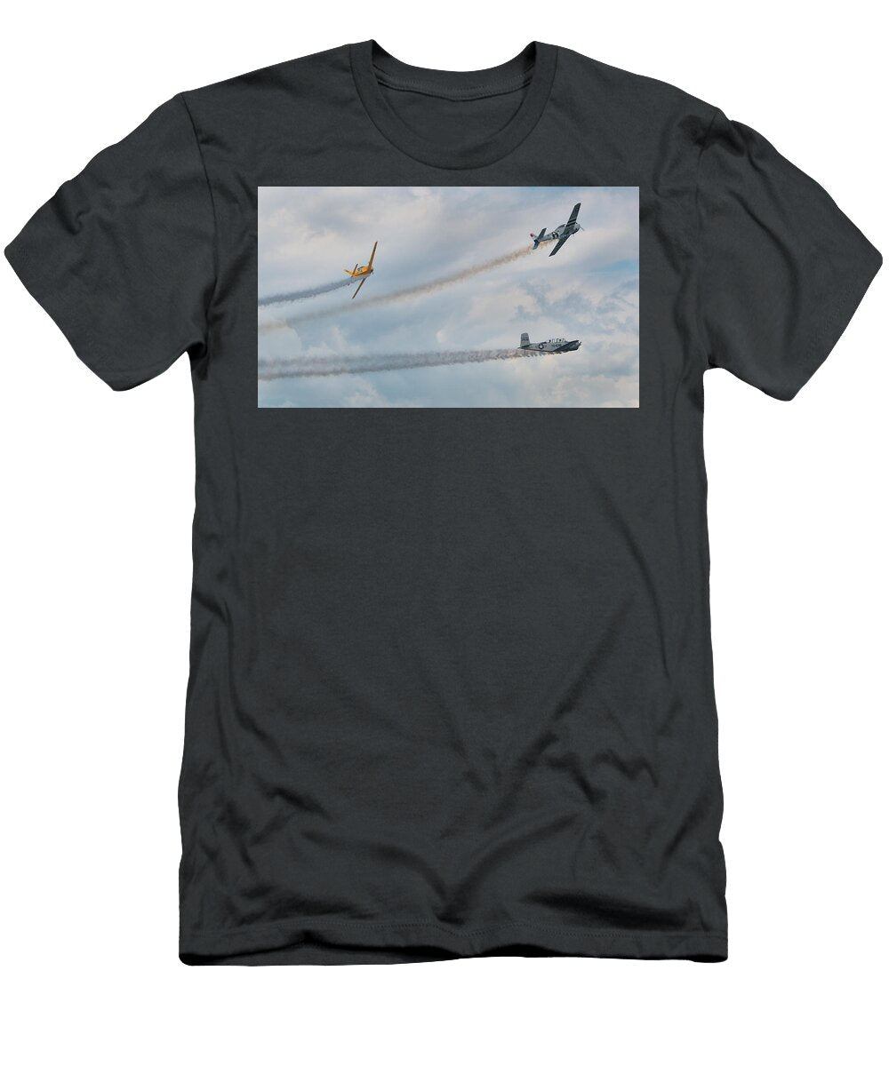 8 Beechcraft T 34 Mentor a Navy Air Force and Ryan Navion Trainer Bruce Beck T-Shirt
