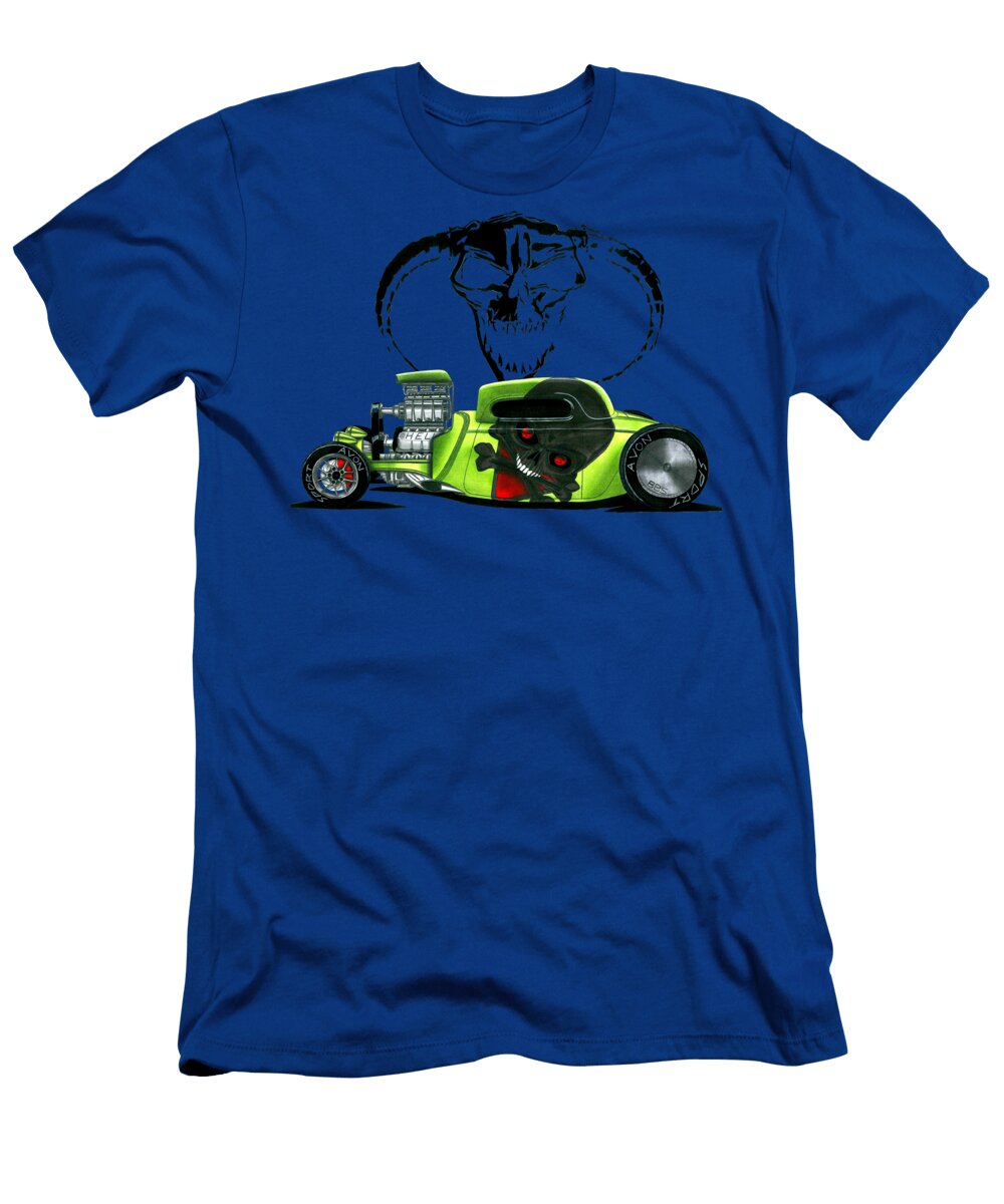 8 Crazy Hellish Green American V8 Supercharged Hot Rod Vladyslav Shapovalenko T-Shirt