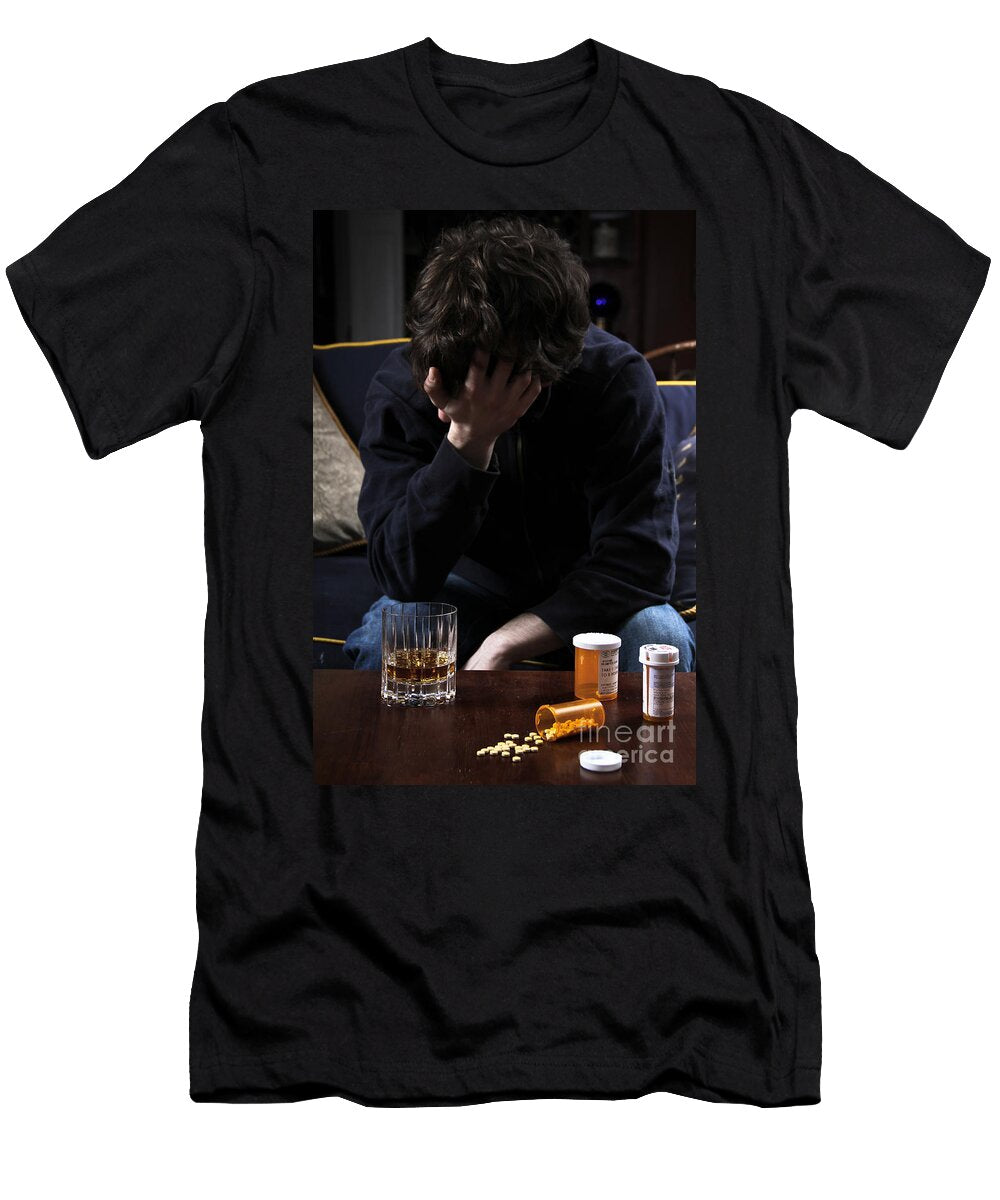 8 Depression and Addiction Photo Researchers Inc T-Shirt