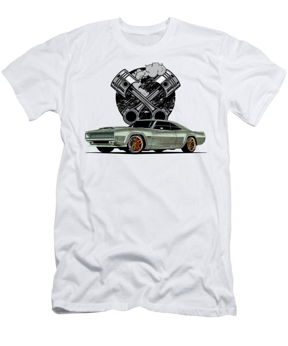 8 Dodge Charger 1968 Hellephant 426 Hemi Supercharged Mopar Vladislav Shapovalenko T-Shirt