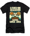 8 Gaming 11th Birthday Year Old Gamer Level 11 Unlocked Crazy Squirrel T-Shirt