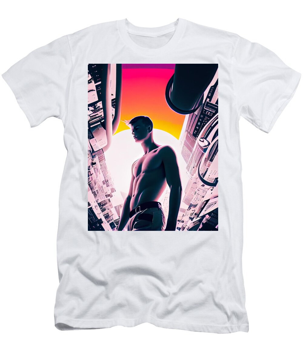 8 in a Jack Kirby Style Gentle and Light Colors By Asar Studios Celestial Images T-Shirt