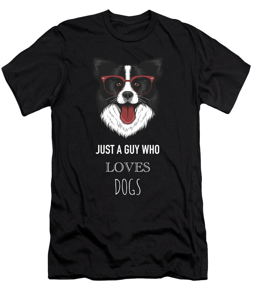 8 Just a Guy Who Loves Dogs Funny Dog Cynto T-Shirt