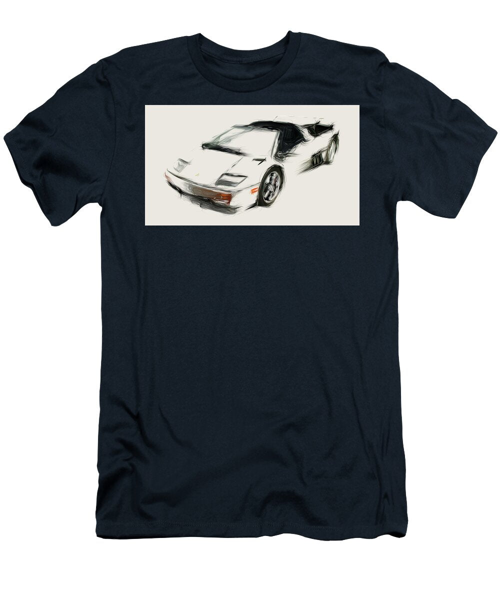 8 Lamborghini Diablo Roadster Car Drawing Carstoon Concept T-Shirt