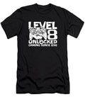 8 Year Old Gamer Gaming 8th Birthday Level 8 Unlocked Crazy Squirrel T-Shirt