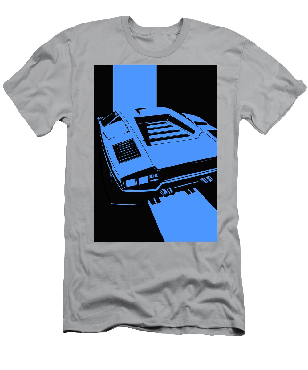 80 Lamborghini Countach Classic Italian Supercar Dark Backgroun Thespeedart T-Shirt