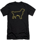 80s Retro Neon Sign Golden Retriever Dog 80s Gift Noirty Designs T-Shirt