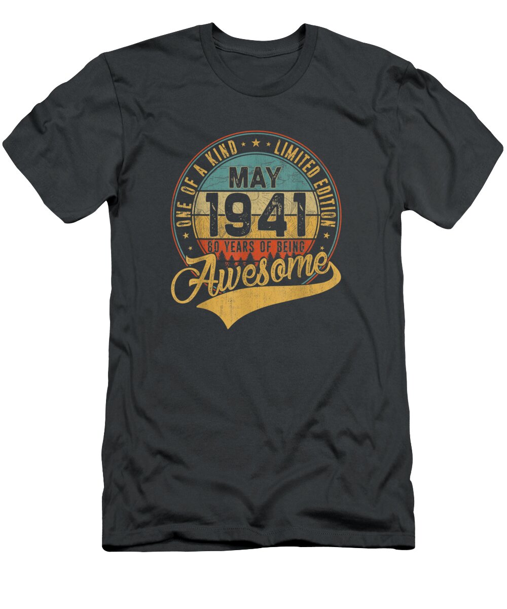 80th Birthday Retro May 1941 80 Yrs Old 80th Bday Dawid Zelda T-Shirt