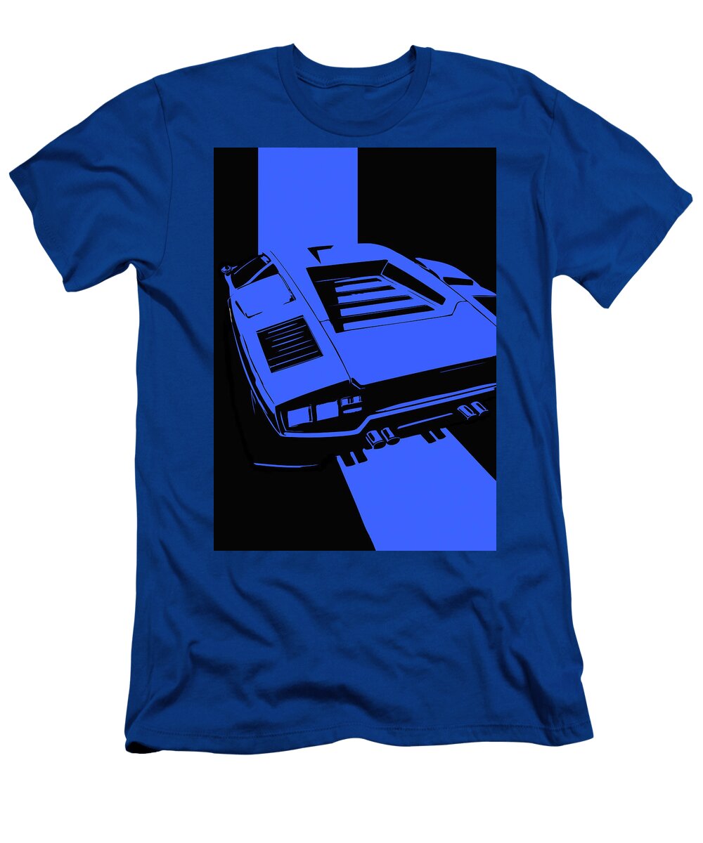82 Lamborghini Countach Classic Italian Supercar Dark Backgroun Thespeedart T-Shirt