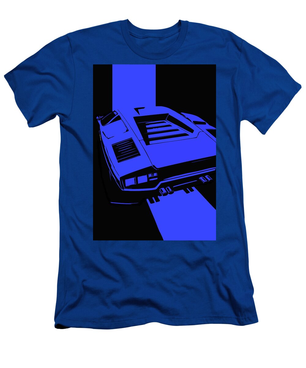 83 Lamborghini Countach Classic Italian Supercar Dark Backgroun Thespeedart T-Shirt