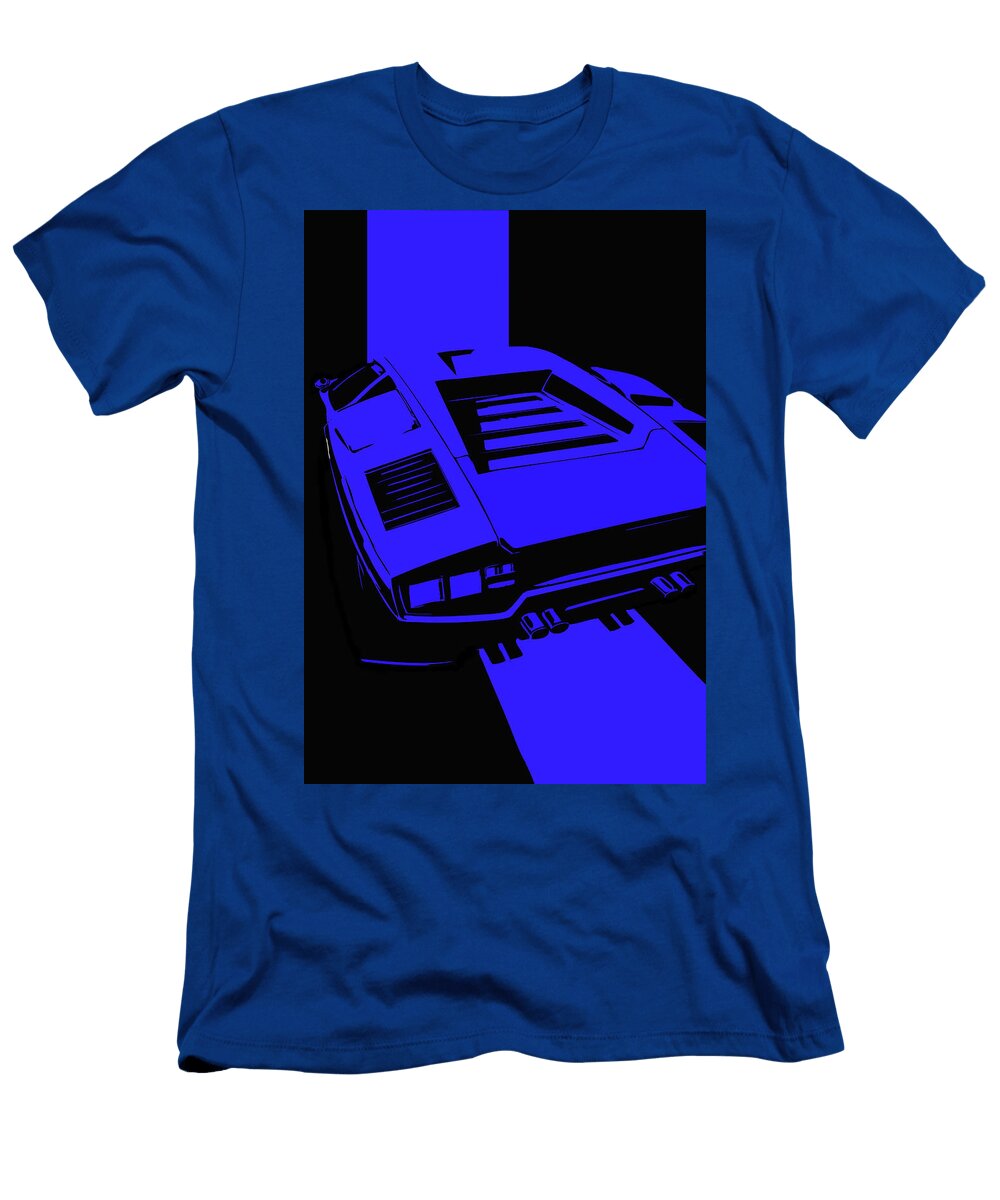 84 Lamborghini Countach Classic Italian Supercar Dark Backgroun Thespeedart T-Shirt