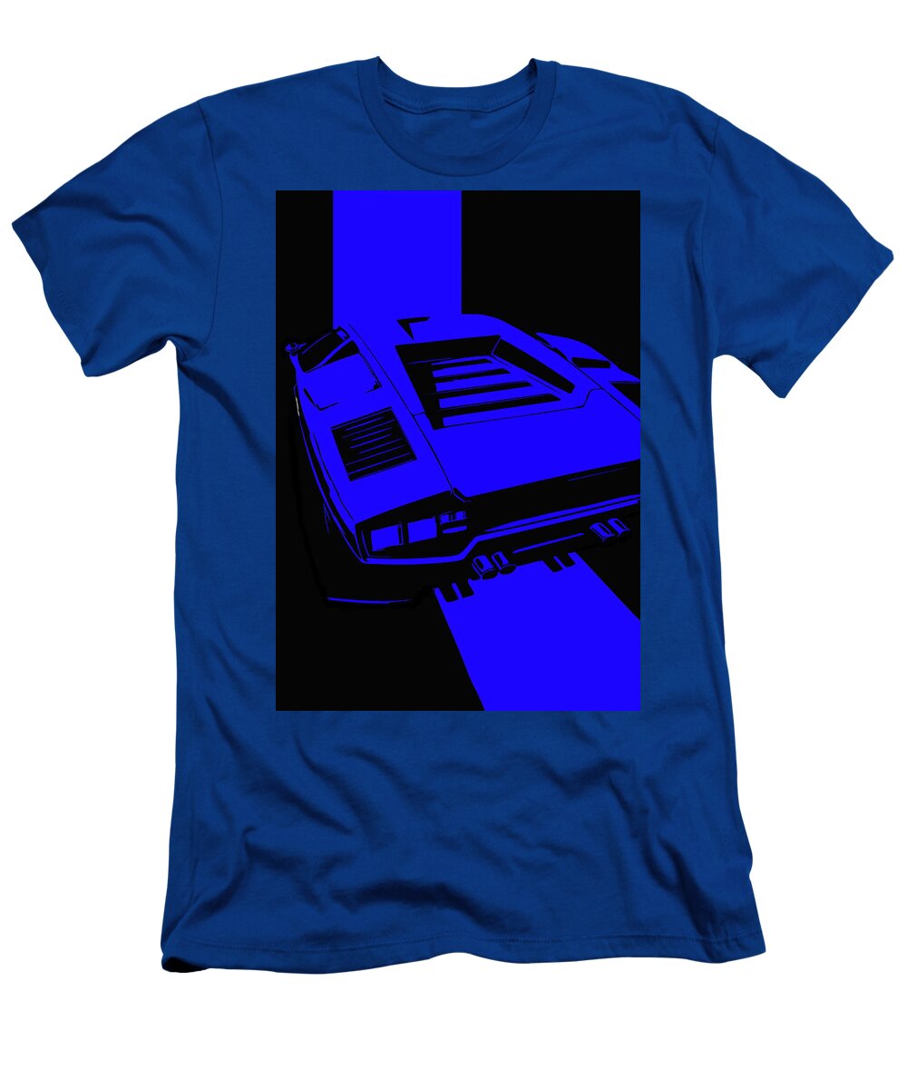 85 Lamborghini Countach Classic Italian Supercar Dark Backgroun Thespeedart T-Shirt