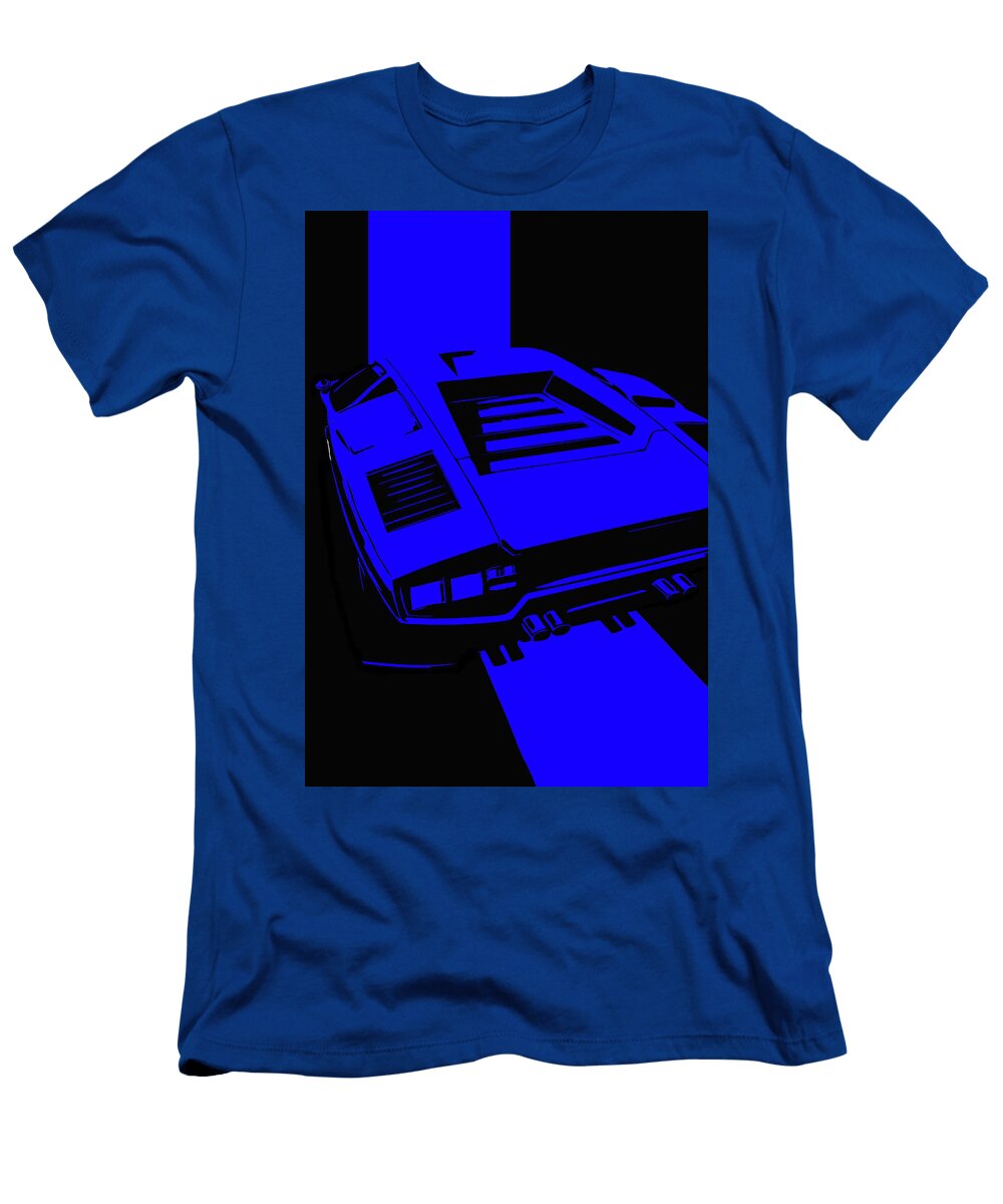 86 Lamborghini Countach Classic Italian Supercar Dark Backgroun Thespeedart T-Shirt