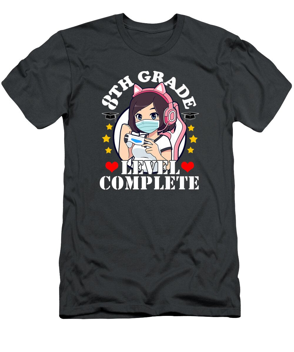 8th Grade Graduation 2021 Loves Anime Gaming Face Mask Girls Dawid Zelda T-Shirt