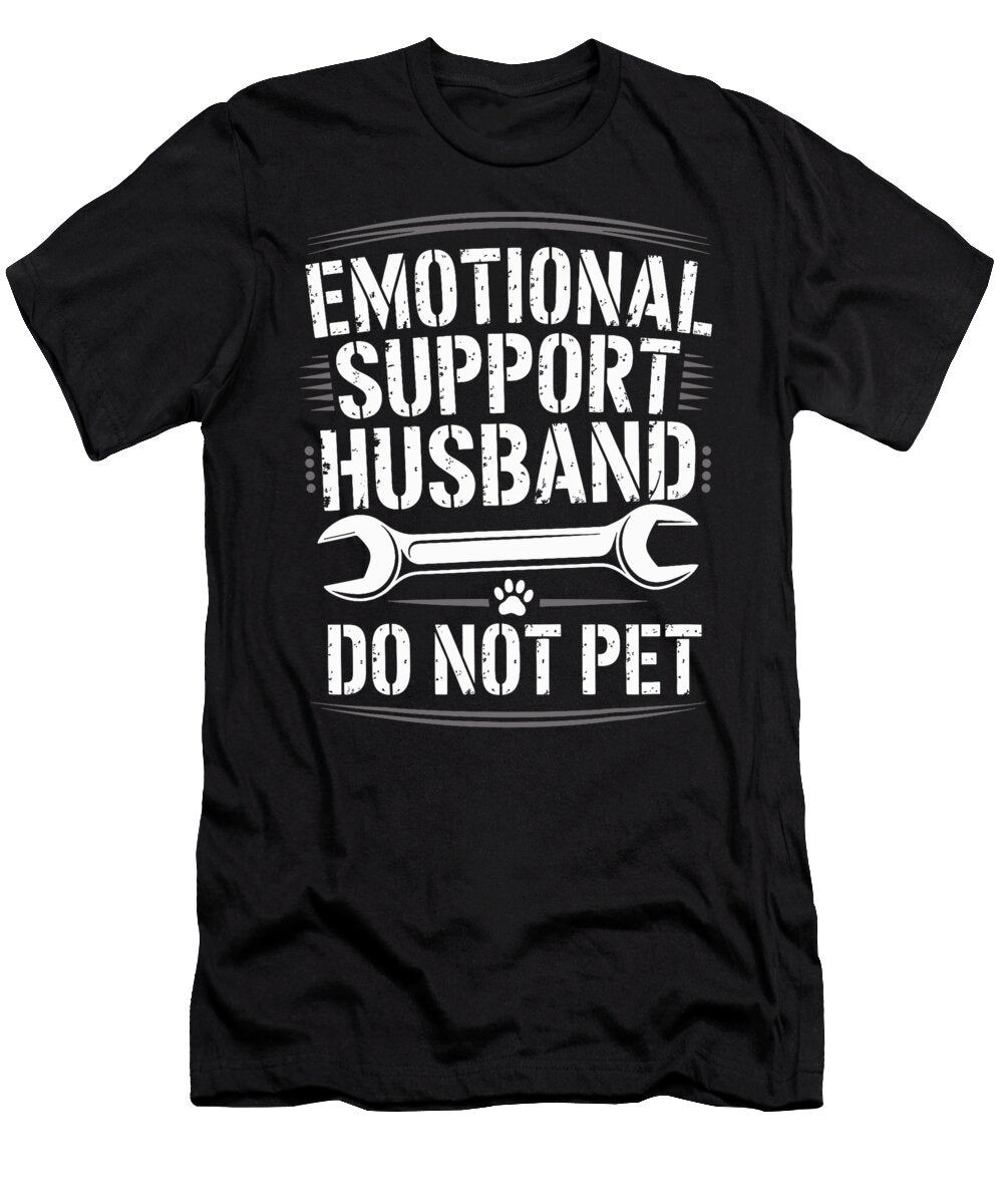 9 Emotional Support Husband Do Not Pet Fathers Day Sophie Eleanor T-Shirt