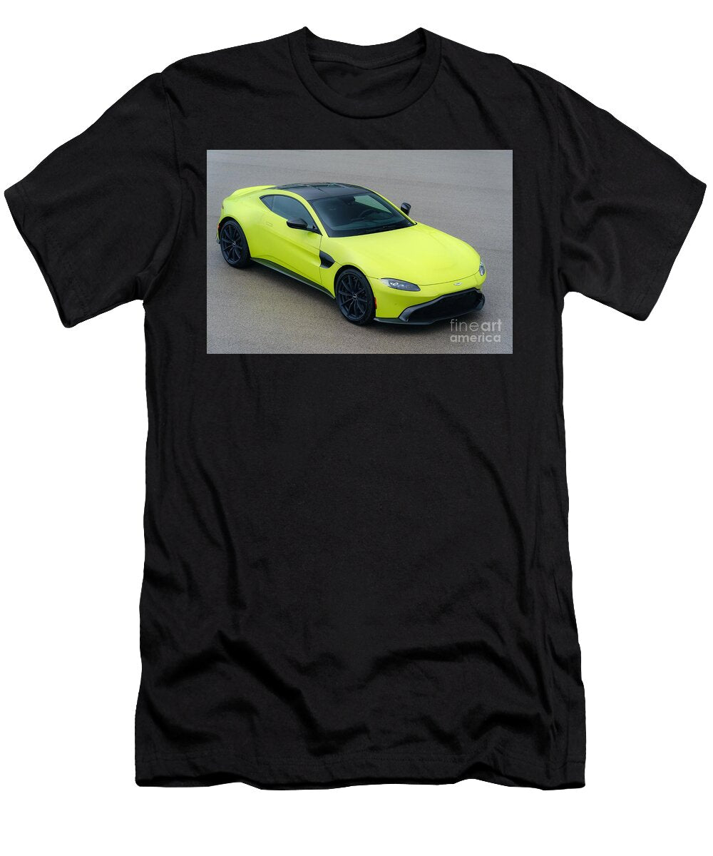 9 Exclusive Luxury Supercar Yellow Aston Martin Vantage V8 Amg Engine M177 40l Twin Turbocharged Vladyslav Shapovalenko T-Shirt