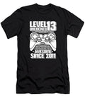 9 Gaming 13th Birthday Year Old Gamer Level 13 Unlocked Crazy Squirrel T-Shirt
