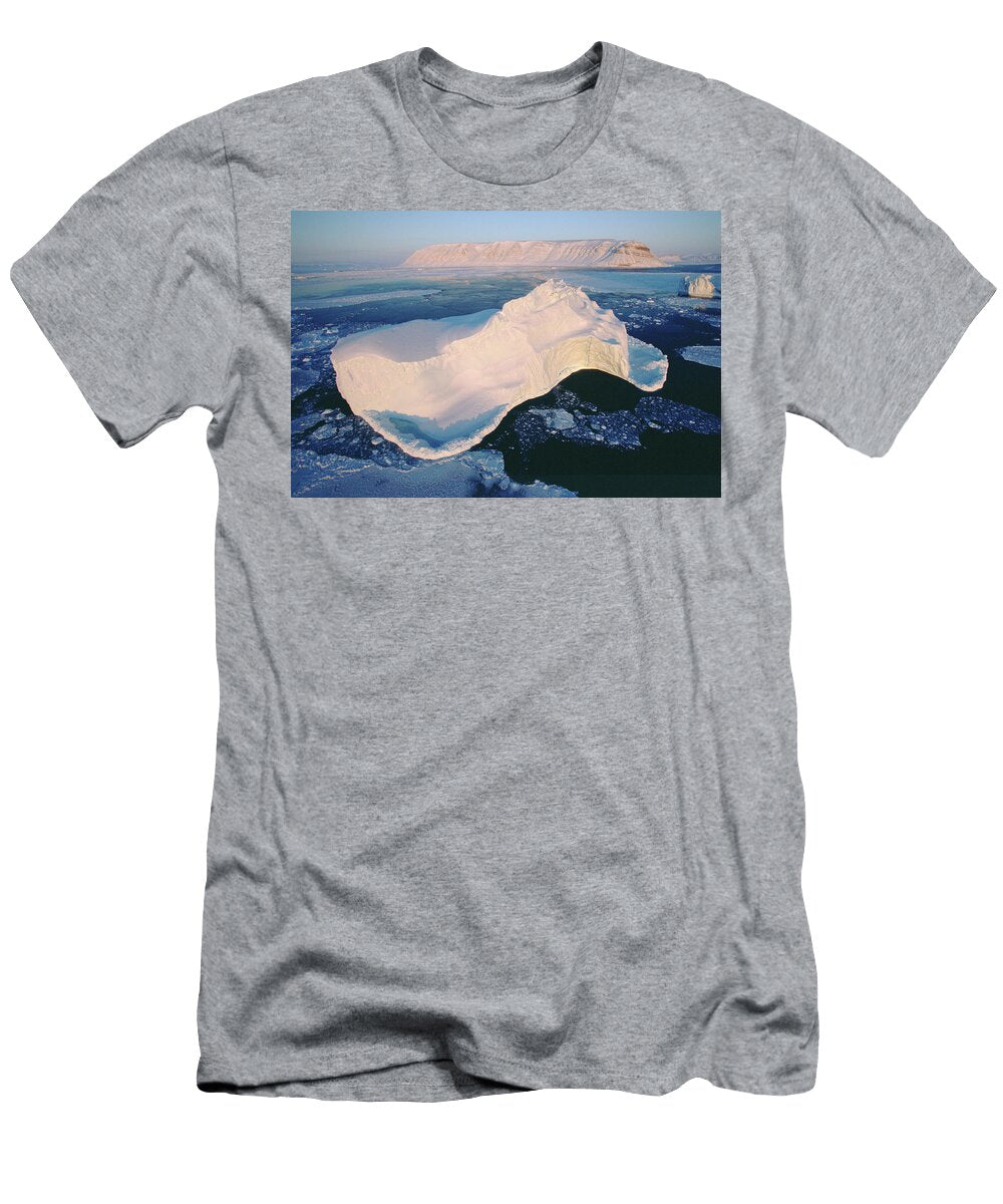 9 Giant Icebergs Drift in Open Water David Mclain T-Shirt