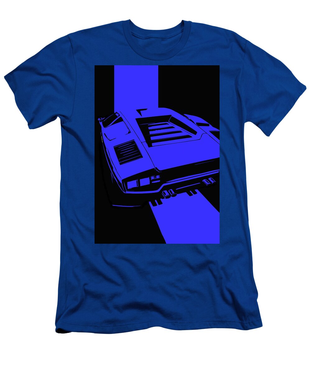 9 Lamborghini Countach Classic Italian Supercar Dark Backgroun Thespeedart T-Shirt