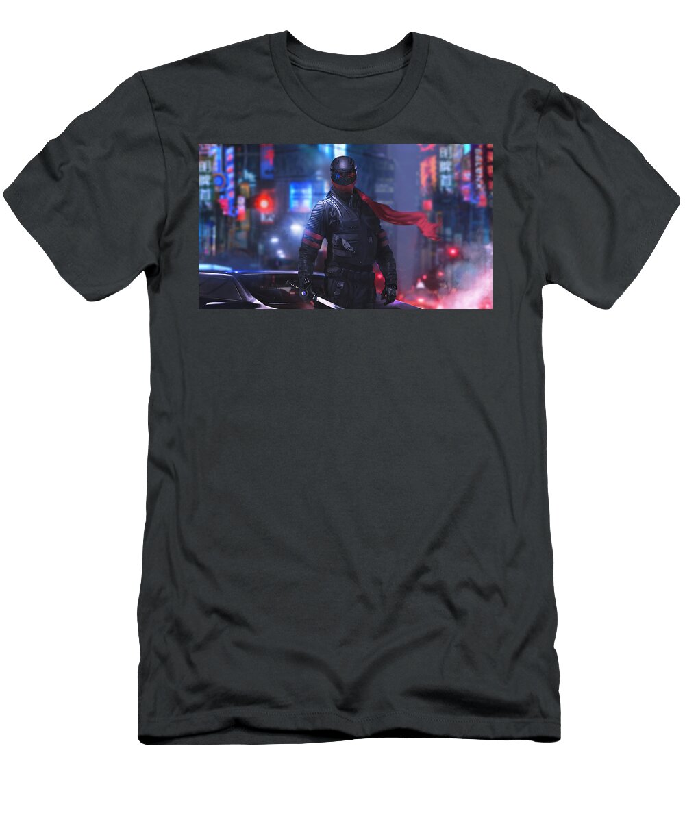 9 Neon Metropolis Gabriel Chevers T-Shirt