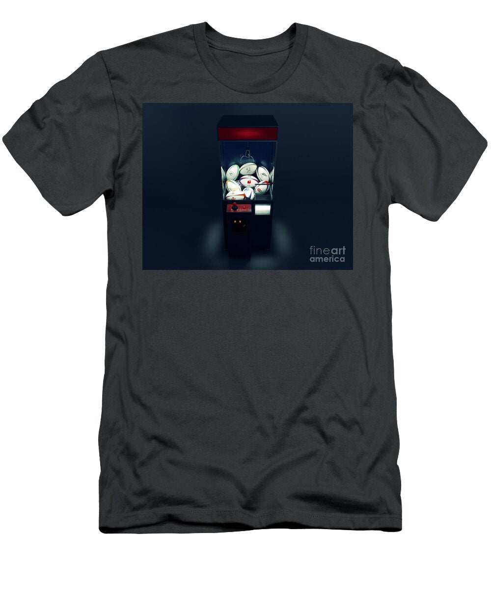 9 Rugby Team Ball Claw Grabber Machine Allan Swart T-Shirt