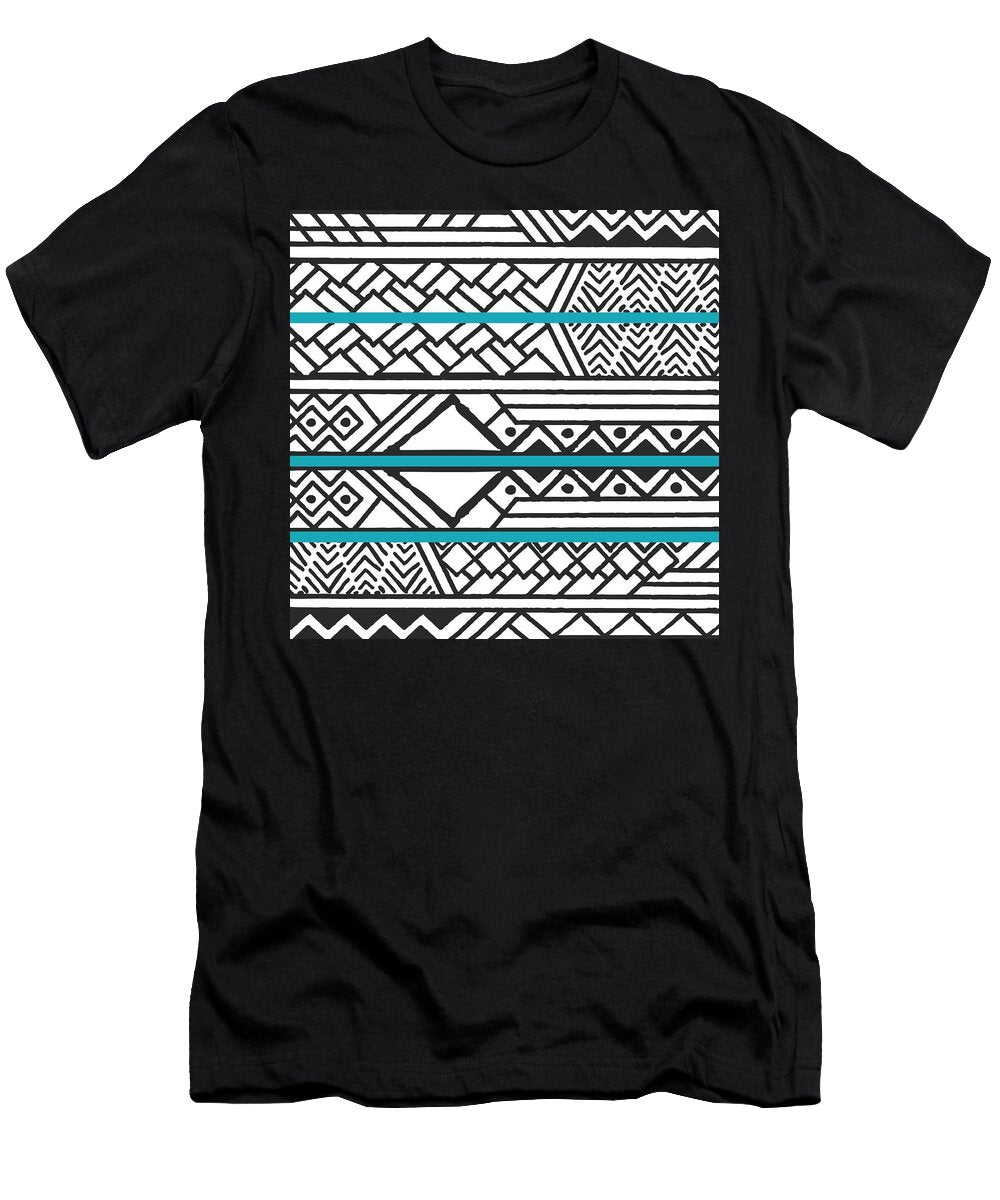 9 Tribal Ethnic Colorful Bohemian Pattern with Geometric Elements Jelena Obradovic T-Shirt