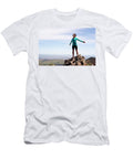 9 Woman Hiking Up Mt Dialbo Terry Schmidbauer T-Shirt