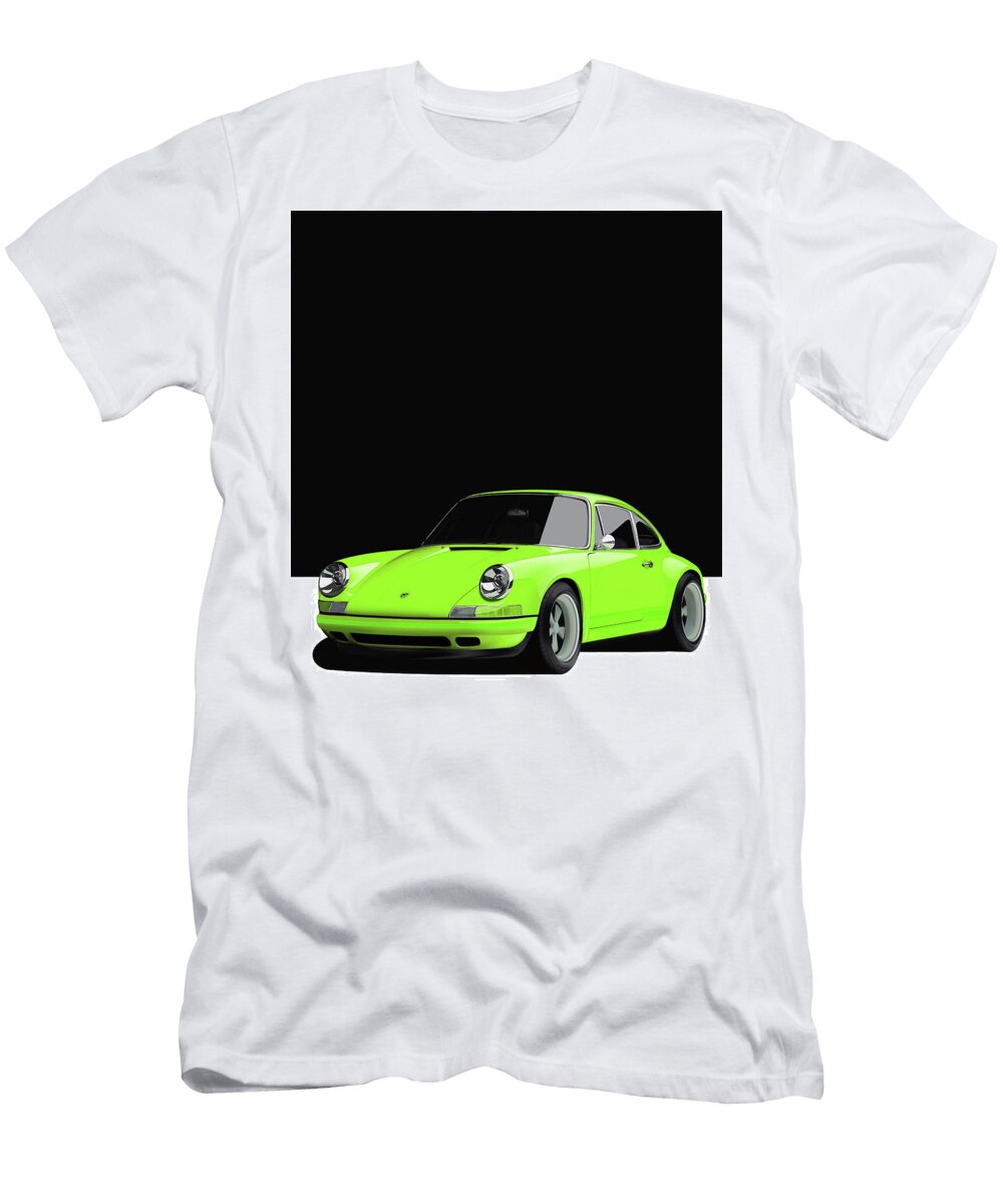 9 Yellow Porsche 911 Classic Restomod Poster Thespeedart T-Shirt