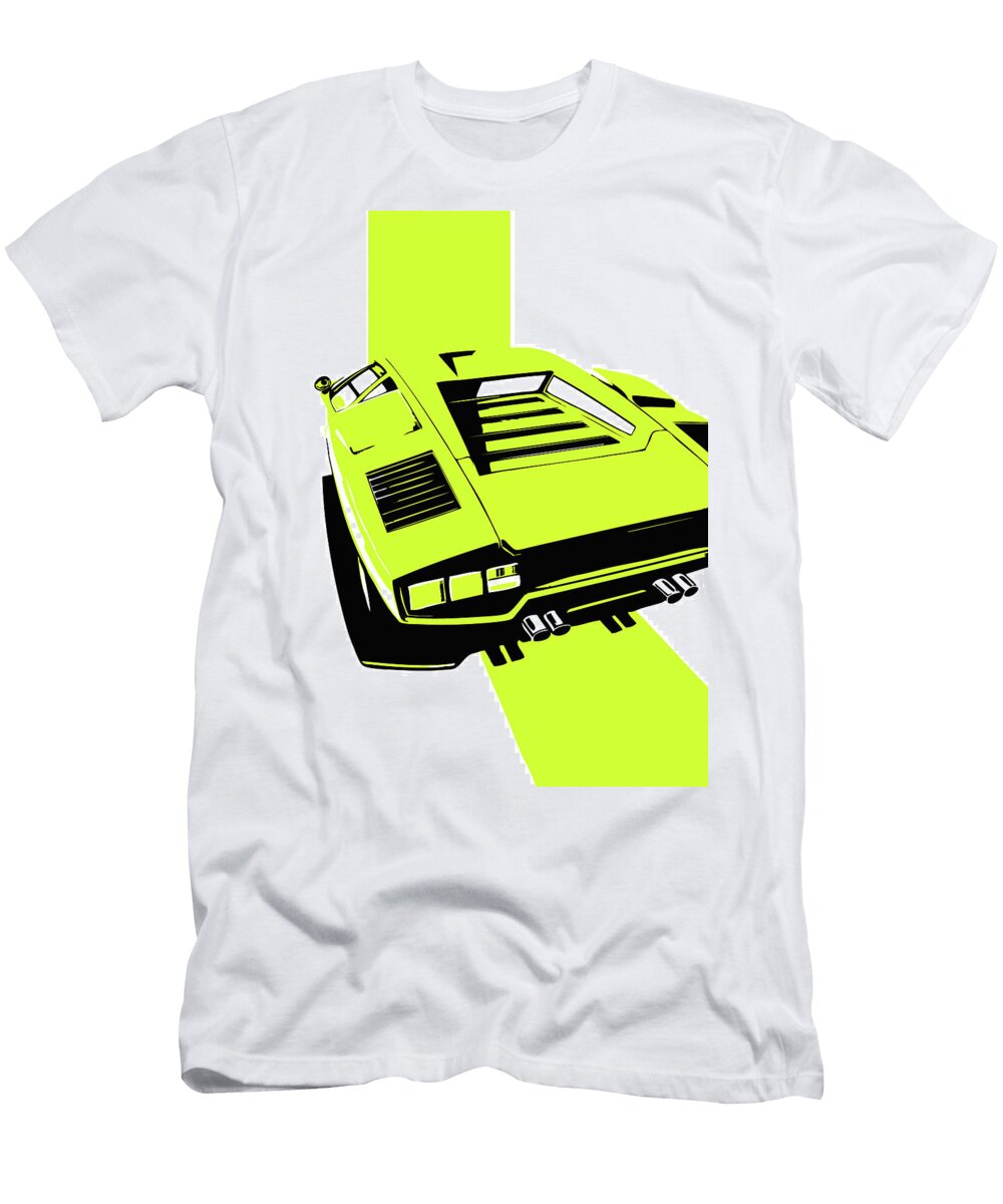 91 Lamborghini Countach Classic Italian Supercar Thespeedart T-Shirt