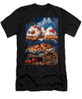 A Belgian Waffle Cart with Waffles Topped with Strawberries and Whipped Cream Donato Williamson T-Shirt