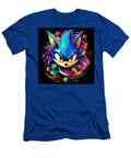 A Blue and Red Cartoon Wolf with a Mischievous Grin Aminat Sahod T-Shirt