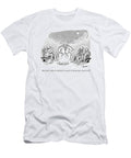A Businessman in a Suit Sits Telling a Story Benjamin Schwartz T-Shirt