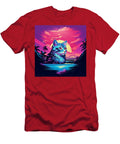 A Cat in a Vibrant Retro Style Landscape Ayomide Obioma T-Shirt