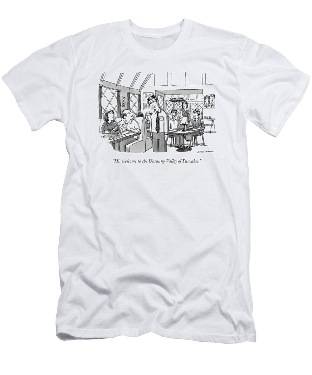 A Creepy Smiling Waiter Welcomes a Family Joe Dator T-Shirt