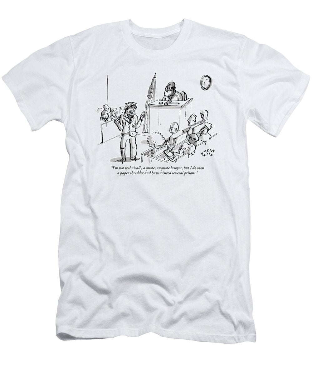 A Decrepit Man in Ragged Clothing Stands Farley Katz T-Shirt