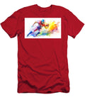 A Dynamic and Vibrant Rendering of a Football Player in Mid Action Clutching the Ball As He Runs Odon Czintos T-Shirt