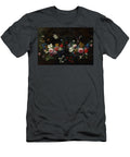A Flower Garland Suspended From Clutches Attached to a Stone Cartouche Jan Van Den Hecke T-Shirt